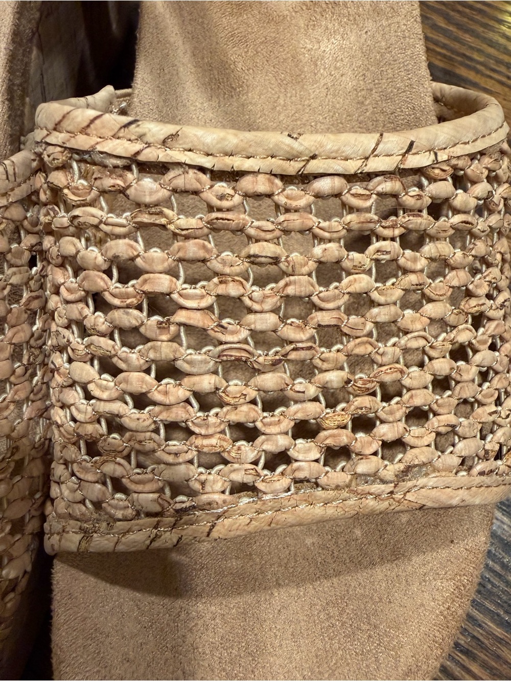 BareTraps Woven Beige Slingback Sandals - Picture 10 of 12